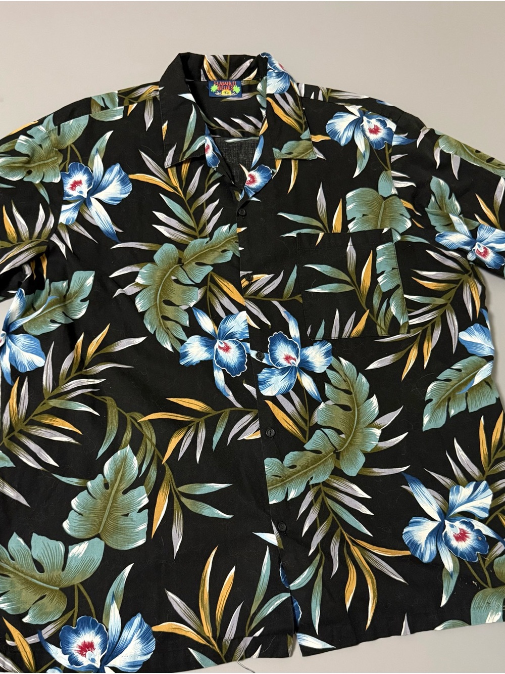 Vintage Hawaii Blues Floral Button Down Shirt XL. H27 - Picture 1 of 5